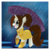 Size: 1024x1024 | Tagged: safe, artist:kazziepones, oc, oc only, oc:hazel, pony, unicorn, ear piercing, female, glasses, hoof boots, mare, piercing, rain, raincoat, solo, umbrella