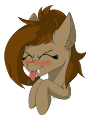 Size: 2074x2856 | Tagged: safe, artist:miaowwww, oc, oc only, oc:yan, bat pony, pony, bust, fangs, female, high res, mare, raspberry, simple background, tongue out, transparent background