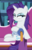 Size: 640x1000 | Tagged: safe, screencap, rarity, pony, unicorn, dragon dropped, g4, cropped, female, mare, messy mane, sitting, solo