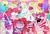 Size: 823x557 | Tagged: safe, artist:vdru7, pinkie pie, earth pony, human, pony, equestria girls, g4, balloon, chest fluff, confetti, cupcake, faic, food, happy, human ponidox, humanized, party horn, pinkamena diane pie, pinkie pie is not amused, self ponidox, smiling, tongue out, unamused, varying degrees of want