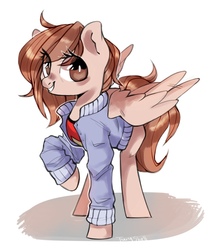 Size: 934x1080 | Tagged: safe, artist:angrygem, oc, oc only, pegasus, pony, clothes, solo