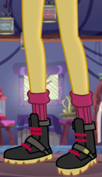 Size: 397x691 | Tagged: safe, screencap, sunset shimmer, equestria girls, g4, my little pony equestria girls: legend of everfree, antagonist, boots, clothes, cropped, female, legs, pictures of legs, shoes, solo, villainess