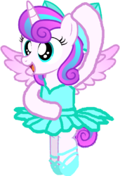 Size: 478x699 | Tagged: safe, artist:angrymetal, princess flurry heart, alicorn, pony, g4, 1000 hours in ms paint, accessory, ballerina, ballet, ballet dancing, ballet slippers, big bow, clothes, cute, dancing, dancing ballet, en pointe, female, flurrybetes, flurryrina, one arm down, one arm up, simple background, solo, transparent background, tutu