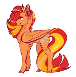 Size: 445x454 | Tagged: safe, artist:normpaw, sea breeze, pegasus, pony, g1, g4, female, g1 to g4, generation leap, simple background, solo, transparent background, tropical ponies
