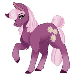 Size: 1466x1498 | Tagged: safe, artist:artfestation, cheerilee, earth pony, pony, g4, chest fluff, female, headcanon in the description, mare, raised hoof, simple background, solo, white background