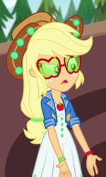 Size: 421x700 | Tagged: safe, screencap, applejack, equestria girls, festival filters, g4, my little pony equestria girls: better together, cropped, female, solo