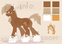 Size: 1280x905 | Tagged: safe, artist:renka2802, oc, oc only, earth pony, pony, adoptable, adoptable open, auction, male, paypal, reference, solo