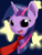 Size: 818x1086 | Tagged: safe, artist:mediocre, twilight sparkle, pony, g4, clothes, looking at you, scarf, simple background, smiling at you, stars