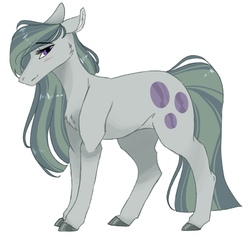 Size: 1559x1498 | Tagged: safe, artist:artfestation, marble pie, earth pony, pony, g4, female, lidded eyes, mare, simple background, solo, white background