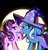 Size: 900x938 | Tagged: safe, artist:5mmumm5, starlight glimmer, trixie, pony, unicorn, g4, cape, clothes, female, hat, mare, trixie's cape, trixie's hat