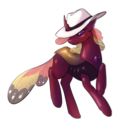 Size: 791x836 | Tagged: safe, artist:paisleyperson, oc, oc only, changedling, changeling, changedling oc, changeling oc, hat, simple background, solo, transparent background