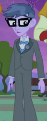 Size: 272x696 | Tagged: safe, screencap, brawly beats, microchips, equestria girls, g4, my little pony equestria girls, clothes, cropped, fall formal outfits, male, offscreen character, solo, suit, tuxedo