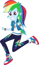 Size: 2060x3441 | Tagged: safe, artist:marcorulezzz, rainbow dash, do it for the ponygram!, equestria girls, equestria girls series, g4, spoiler:eqg series (season 2), converse, female, geode of super speed, high res, magical geodes, shoes, simple background, smiling, sneakers, solo, transparent background, vector