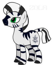 Size: 575x710 | Tagged: safe, artist:thunder-blur, oc, oc:zola, zebra, simple background, transparent background, zebra oc