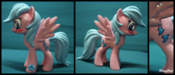 Size: 3264x1405 | Tagged: safe, artist:krazykari, firefly, pegasus, pony, g1, g4, customized toy, female, funko, g1 to g4, generation leap, irl, photo, smiling, solo, toy