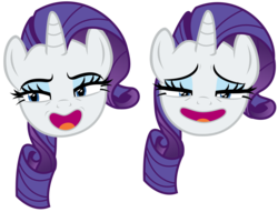Size: 4131x3163 | Tagged: safe, artist:sketchmcreations, rarity, pony, unicorn, dragon dropped, g4, disembodied head, faic, female, mare, open mouth, simple background, transparent background, vector