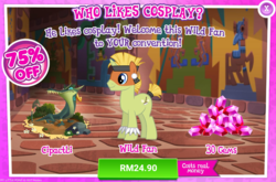Size: 1036x684 | Tagged: safe, gameloft, cipactli, pony, g4, advertisement, costs real money, gem, introduction card, sale