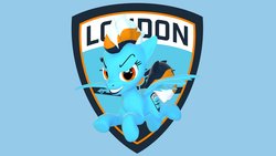 Size: 3840x2160 | Tagged: safe, artist:ludwigspectre, pony, 3d, high res, london spitfire, mascot, overwatch league, source filmmaker