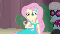 Size: 1280x720 | Tagged: safe, screencap, fluttershy, photo finish, equestria girls, g4, my little pony equestria girls: better together, schedule swap, female, geode of fauna, magical geodes
