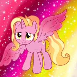 Size: 1700x1700 | Tagged: safe, artist:shootingstarsentry, edit, editor:php185, luster dawn, alicorn, pony, g4, the last problem, alicornified, female, future, here we go again, lustercorn, race swap, solo, vector, wings