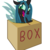 Size: 1000x1000 | Tagged: safe, artist:cheezedoodle96, edit, queen chrysalis, changeling, changeling queen, g4, box, changeling in a box, crazylis, female, hole, insanity, vector