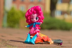 Size: 6016x4012 | Tagged: safe, artist:artofmagicpoland, pinkie pie, sunset shimmer, equestria girls, g4, doll, equestria girls minis, female, irl, photo, shimmer on, sitting, toy