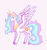 Size: 900x950 | Tagged: safe, artist:flaming-trash-can, princess celestia, alicorn, pony, g4, female, mare, pastel, simple background, solo