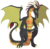 Size: 826x813 | Tagged: safe, artist:bijutsuyoukai, oc, oc only, oc:sable, dragon, commission, crouching, cute, dragon oc, magical gay spawn, parent:baff, parent:barry, simple background, solo, spread wings, transparent background, wing claws, wings