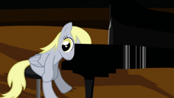 Size: 1920x1080 | Tagged: safe, artist:alligator tub productions, derpy hooves, pegasus, pony, g4, 2012, animated, female, music, musical instrument, piano, sad, solo, sound, video, webm