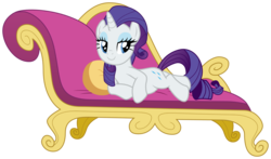 Size: 2096x1231 | Tagged: safe, artist:sonofaskywalker, rarity, pony, unicorn, dragon dropped, g4, couch, cutie mark, female, mare, simple background, smiling, solo, transparent background, vector