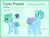 Size: 2719x2049 | Tagged: safe, artist:sandwichbuns, oc, oc only, oc:cyan pastel, pegasus, pony, ahoge, female, glasses, high res, mare, reference sheet, solo, two toned wings, wings