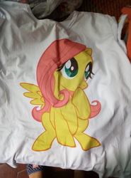 Size: 3120x4208 | Tagged: safe, fluttershy, pony, g4, clothes, cute, shirt, shyabetes, t-shirt