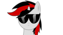 Size: 3840x2160 | Tagged: safe, artist:pakes, oc, oc only, oc:blackjack, pony, unicorn, fallout equestria, fallout equestria: project horizons, bust, deal with it, female, high res, horn, mare, portrait, simple background, small horn, solo, sunglasses, transparent background