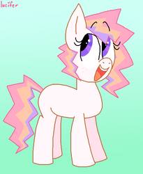 Size: 566x690 | Tagged: safe, artist:spritecranbirdie, oc, oc only, oc:twinkle toes, earth pony, pony, female, green background, mare, simple background, smiling, solo