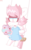 Size: 849x1388 | Tagged: safe, artist:spritecranbirdie, oc, oc only, oc:cotton, pegasus, anthro, clothes, cotton candy, female, filly, foal, sad, simple background, sitting, solo, swing, transparent background