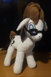 Size: 732x1092 | Tagged: safe, artist:aarondrawsarts, oc, oc only, oc:brain teaser, earth pony, pony, glasses, irl, male, photo, photography, plushie, solo