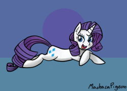 Size: 700x500 | Tagged: safe, artist:machacapigeon, rarity, pony, unicorn, g4, female, open mouth, simple background, solo