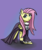 Size: 666x796 | Tagged: safe, artist:machacapigeon, fluttershy, pegasus, pony, g4, female, fluttergoth, goth, makeup, piercing, simple background