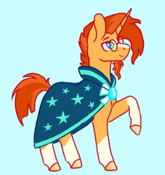 Size: 596x631 | Tagged: safe, artist:flaming-trash-can, sunburst, pony, unicorn, g4, male, simple background, solo