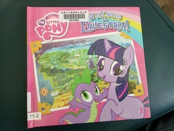 Size: 4160x3120 | Tagged: safe, spike, twilight sparkle, g4, book, irl, photo, welcome to equestria!