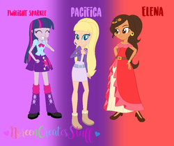 Size: 888x746 | Tagged: safe, artist:noreen-loves-spidey, artist:pupkinbases, artist:selenaede, twilight sparkle, alicorn, human, equestria girls, g4, barely eqg related, base:selenaede, bracelet, clothes, crossover, disney, disney princess, dress, ear piercing, earring, elena, elena of avalor, equestria girls style, equestria girls-ified, gradient background, gravity falls, hand on hip, high heels, jewelry, male, pacifica northwest, piercing, princess elena, red dress, shoes, twilight sparkle (alicorn)