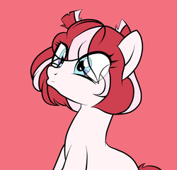 Size: 1100x1050 | Tagged: safe, artist:arrgus-korr, oc, oc only, earth pony, pony, base used, female, halfbody, mare, simple background, solo, surprised, surprised face