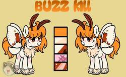 Size: 720x442 | Tagged: artist needed, source needed, safe, oc, oc only, oc:buzz kill, pony, reference sheet, solo