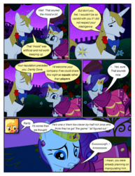 Size: 612x792 | Tagged: safe, artist:newbiespud, edit, edited screencap, screencap, applejack, prince blueblood, rarity, earth pony, pony, unicorn, comic:friendship is dragons, g4, the best night ever, bowtie, clothes, comic, dialogue, dress, eyes closed, female, flower, frown, gala dress, glass slipper (footwear), gown, high heels, jewelry, male, mare, night, rarity's first gala dress, rose, screencap comic, shoes, stallion, stars, tiara, worried