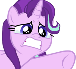 Size: 598x542 | Tagged: safe, edit, edited screencap, screencap, starlight glimmer, pony, unicorn, a horse shoe-in, g4, background removed, crying, female, mare, not a vector, outstretched hoof, phyllis no!, reaction image, simple background, transparent background