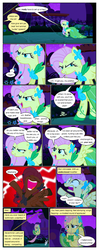 Size: 612x1553 | Tagged: safe, artist:newbiespud, edit, edited screencap, screencap, fluttershy, pegasus, pony, comic:friendship is dragons, g4, the best night ever, angry, canterlot gardens, clothes, comic, dialogue, dress, evil laugh, female, gala dress, injured, lightning, mare, messy mane, net, night, offscreen character, screencap comic, stars, trap (device)