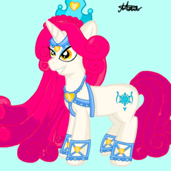 Size: 1000x1000 | Tagged: safe, artist:php185, idw, princess amore, pony, unicorn, g4, female, idw showified, simple background, solo, white background, young, younger
