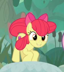 Size: 395x438 | Tagged: safe, screencap, apple bloom, earth pony, pony, g4, growing up is hard to do, adorabloom, cropped, crouching, cute, cutie mark, excited, female, hopping, mare, older, older apple bloom, smiling, solo, the cmc's cutie marks