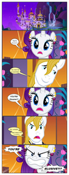 Size: 612x1553 | Tagged: safe, artist:newbiespud, edit, edited screencap, screencap, prince blueblood, rarity, pony, unicorn, comic:friendship is dragons, g4, the best night ever, angry, annoyed, canterlot, comic, dialogue, female, gritted teeth, horn, male, mare, night, open mouth, screencap comic, shocked, smiling, stallion, stars