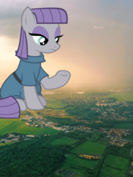 Size: 3024x4032 | Tagged: safe, artist:tardifice, artist:thegiantponyfan, maud pie, earth pony, pony, g4, female, giant ponies in real life, giant pony, giantess, high res, highrise ponies, irl, macro, mare, photo, solo